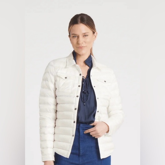 Cotes Of London Jackets & Blazers - Cotes of London Harrow Royale white Down Shirt jacket women’s